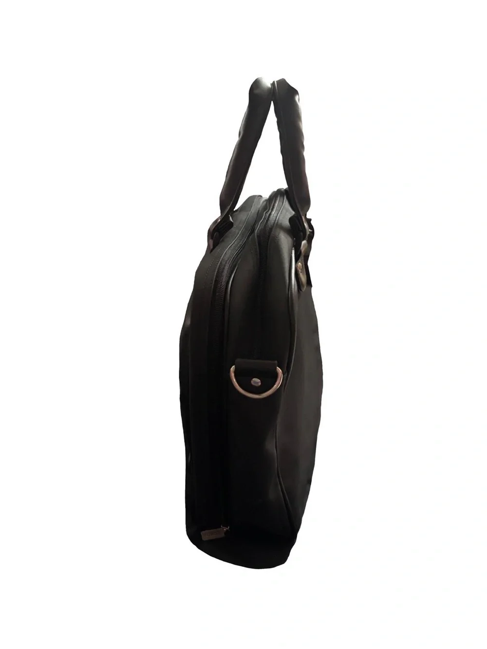 Vintage Porox Black Laptop Briefcase Dual Compartment Work Bag Organizer